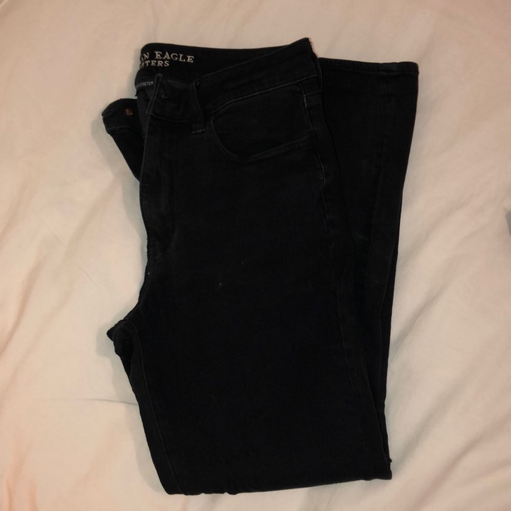 American eagle black high rise stretchy jeans